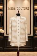 Regal Embellished Double-Layer Indo-Western Set