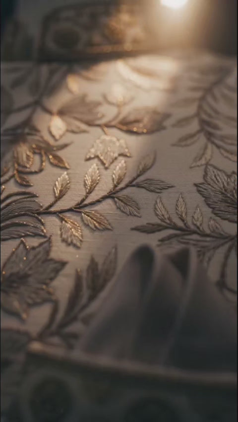 Luxury Rose Gold Floral Embroidered Waistcoat