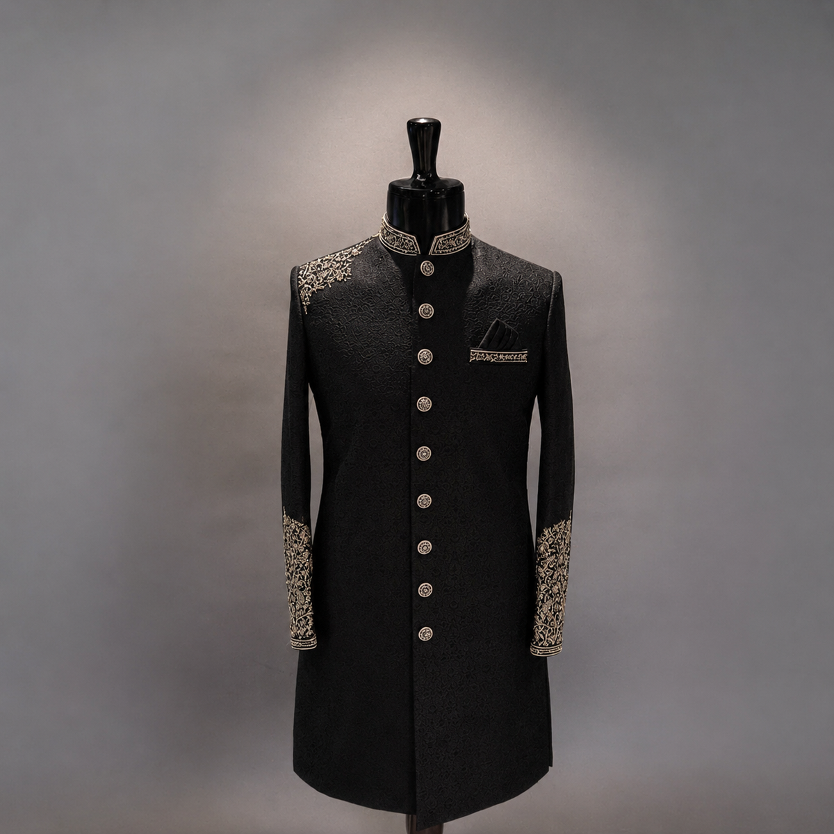Premium Brocade Sherwani with Handwork Detailing