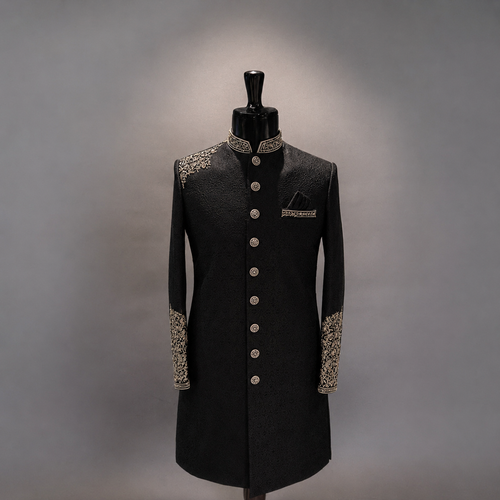 Premium Brocade Sherwani with Handwork Detailing